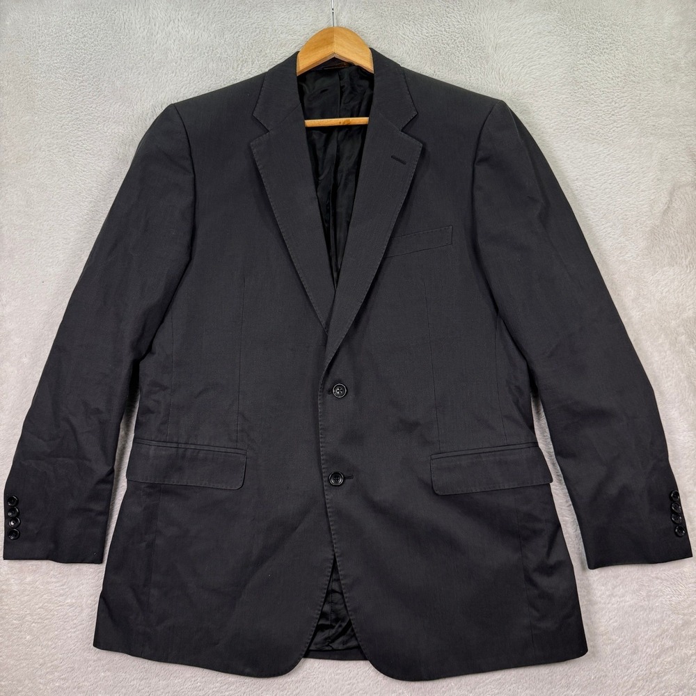 Brooks Brothers 1818 Regent Blazer Jacket Men's 45L Gray Striped Cotton Italy